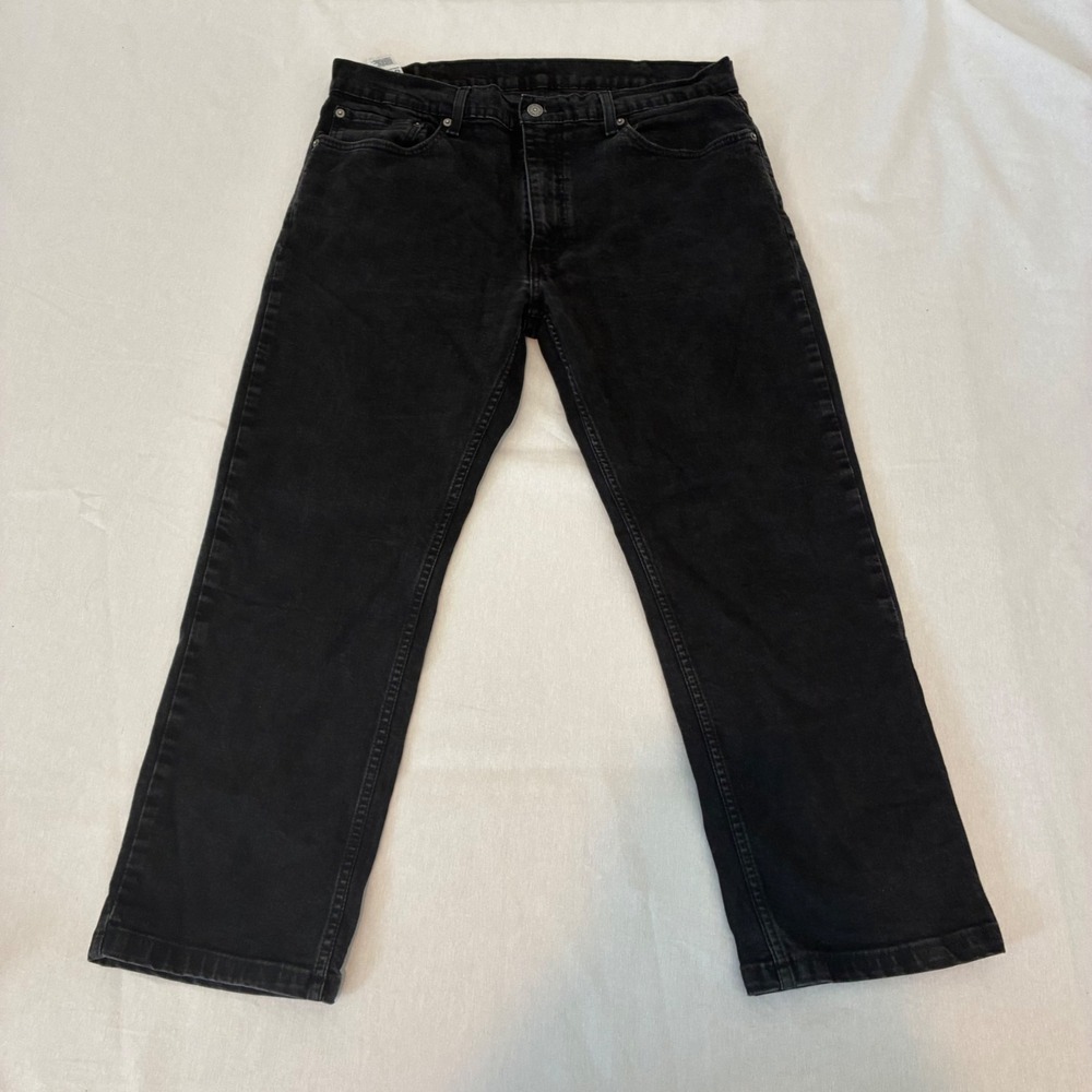 Levi Strauss 541 Jeans Mens 38x32 Black Athletic Taper Denim Pants